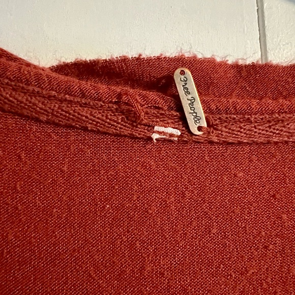 Free People Deep Red V-Neck Tunic - Picture 5 of 5